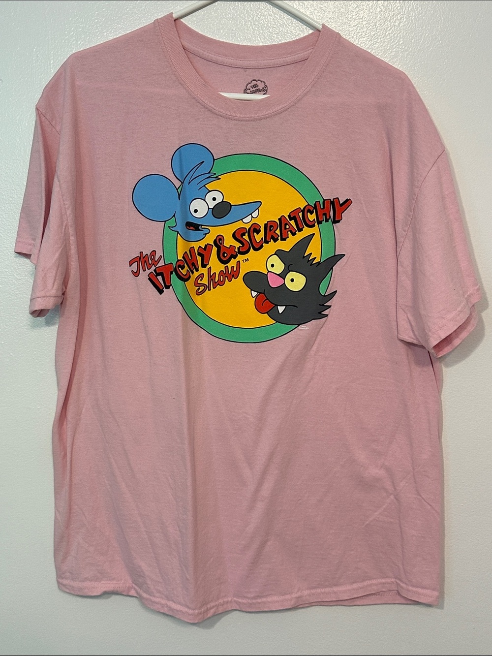 Pink Itchy & Scratchy Show Cat T-Shirt
